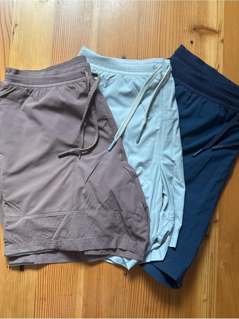 Myles Apparel Switchback Running Shorts Plum, Light Blue, Navy